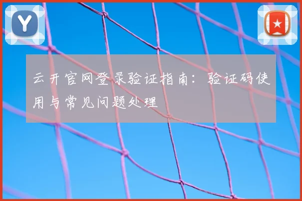 云开官网登录验证指南：验证码使用与常见问题处理
